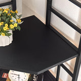 HOMISSUE Corner Shelf, 6 Tier Tall Narrow Bookshelf 76.9", Industrial Corner Bookcase with Storage for Home Office Living Room and Bedroom, Black HOMISSUE