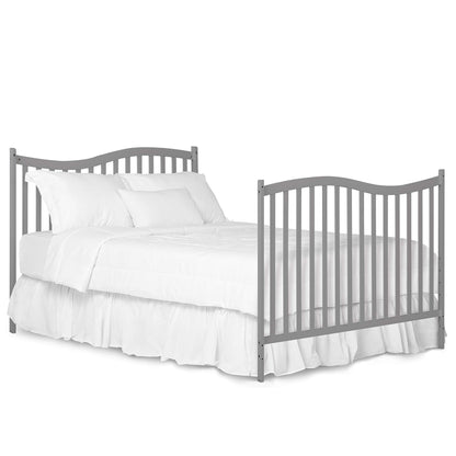 Dream On Me Chelsea 5-in-1 Convertible Crib, Steel Grey - WoodArtSupply