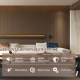 Kieacia Wood Slat Acoustic Panels for Wall and Ceiling | 3D Slat Wood Panels| Decorative Soundproof Paneling | Noise Reduction | 94.49"x 23.62" Each Box-Natural Walnut Kieacia