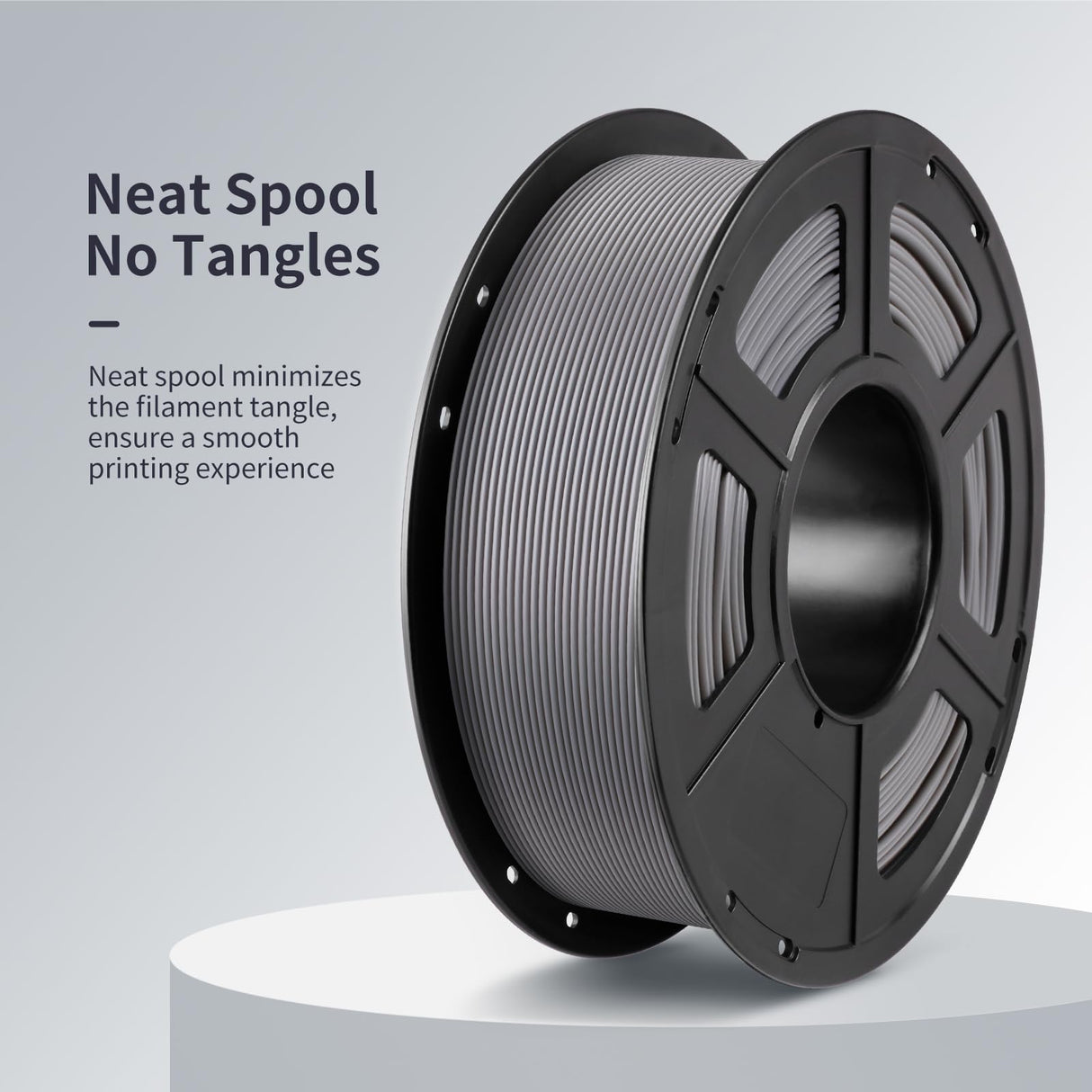 ANYCUBIC 3D Printer Filament PLA 1.75mm, FDM Printer Filament 1kg Spool (2.2 lbs), Dimensional Accuracy +/- 0.02 mm (1kg, Gray) ANYCUBIC