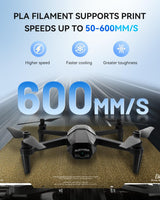 JAYO PLA 3D Printer Filament Bundle 11KG, PLA Filament 1.75mm Bulk, 10 Pack 1.1kg Spool (Black,White,Gray,Pri-Cyan,Cherry Red,Olive Green,Sunny Orange,Pri-Yellow,Sakura Pink,Chocolate) JAYO