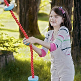 Lily's Things Climbing Rope for Kids | Ninja Warrior Accessories for Slackline Obstacle Course | Attach to Most Home Playground Equipment Sets | Ninja Slackline Accessories | 6Ft Long | 5 Foot Holds Lily's Things