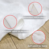 48 Inch Rabbit Fur Christmas Tree Skirt White Plush Skirt for Merry Christmas Party Christmas Tree Decoration Xnipicg