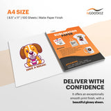 NGOODIEZ Sublimation Paper for Cotton Polyester T Shirt Fabric, Mugs, Wood, Canvas, & More, Paper for Printer Compatible w/Any Inkjet Printer w/Sublimation Ink, 100 A4 Sublimation Paper 8.5 x 11 NGOODIEZ