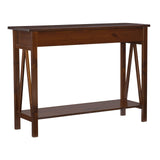 Linon Home Dcor Console Table, 42.01"w x 13.98"d x 30.71"h, Antique Tobacco Linon