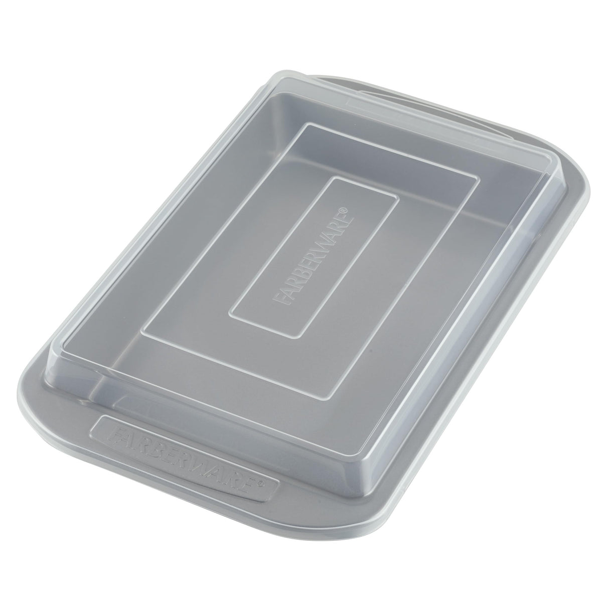 Farberware Nonstick Bakeware Baking Pan With Lid / Nonstick Cake Pan With Lid, Rectangle - 9 Inch x 13 Inch, Gray Farberware