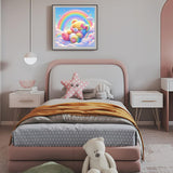 5D Diamond Painting Kits for Adults, Rainbow Bear Diamond Art Kits for Adults Beginner, DIY Full Drill Diamond Dot Gem Painting for Home Wall Decor 13.78x13.78inch BYGFHLYW