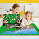 Ainiv Jigsaw Puzzle Mat Roll Up 1500 Pieces, 46" x 26" Portable Felt Puzzles Board with Travel Storage Bag, Jigsaw Saver Pad Keeper for Adults Teens, Green Ainiv