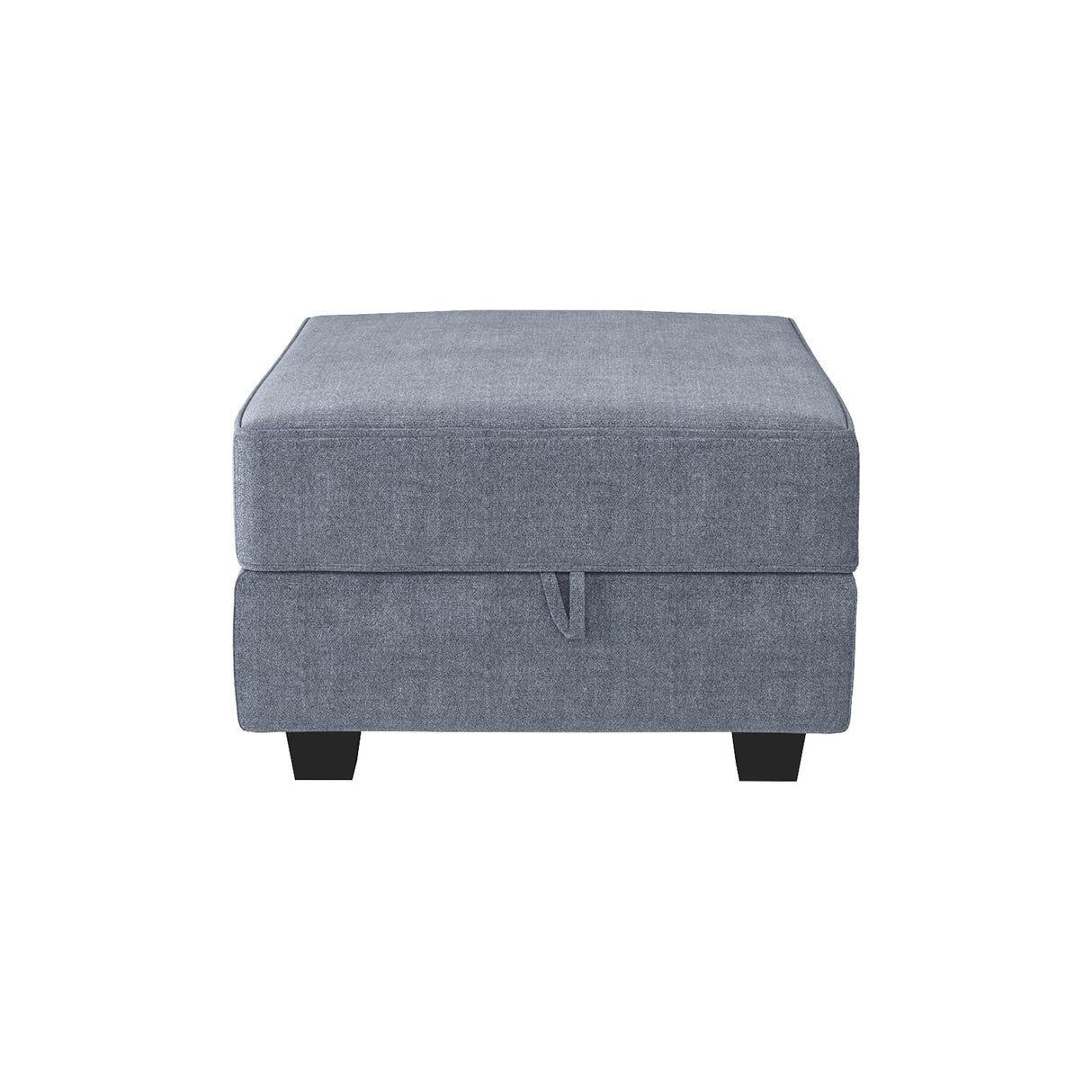 HONBAY Square Ottoman Module for Modular Sectional Sofa, Storage Ottoman Footrest and Seat Cube, Bluish Grey HONBAY