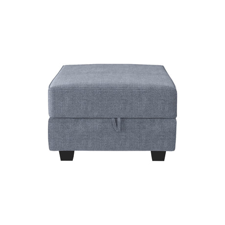 HONBAY Square Ottoman Module for Modular Sectional Sofa, Storage Ottoman Footrest and Seat Cube, Bluish Grey HONBAY