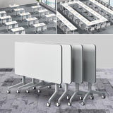 Conference Table, Folding Conference Room Tables Office Table Flip Top Mobile Meeting Training Table with Wheels, Seminar Boardroom Table for Home Office Classr ( 4 Pack 63 x 23.6 x 29.5 inch ) Ysjndasm