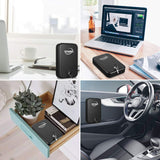 Tenamic Pistol Safe, Portable Travel Gun Safe, Solid Steel Handgun Lock Box for Home, Gun Safes for Car, Black Tenamic