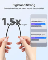 ELEGOO PLA+ Filament 1.75mm Black & White 2KG, High Toughness PLA Plus 3D Printer Filament Dimensional Accuracy +/- 0.02mm, 2pcs 1kg Spool(2.2lbs) for Most FDM 3D Printers ELEGOO