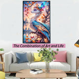 Liccyy 40 * 70CM 5D Diamond Art Painting Kits for Adults Teen Starters with Tools,DIY Full Crystal Drill Bead Art Paints by Numbers for Home Wall Decoration Gift,Phoenix Round Gems Liccyy