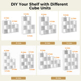 COMHOMA 6 Wood Cube Storage Organizer with Open Back and Removable Back Panels, 11In White Cube Storage Bookshelf, Cubicle Shelf Bookcase for Home Office Bedroom Living Room, Vertical or Horizontal COMHOMA