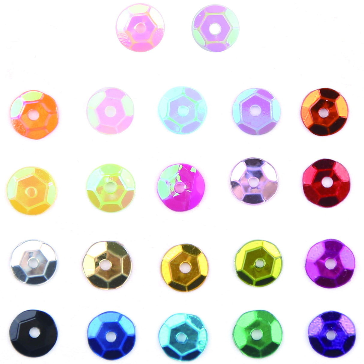 DIYASY 9800 Pcs 6MM Bulk Loose Sequins, Round Embroidery Sequins Cup Craft Sequin with Holes for DIY 22 Colors DIYASY