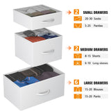 YaFiti 10 Drawer Dresser, Chest of Drawers for Bedroom, PU Dresser with Side Pockets, Hooks, Wooden Top and Sturdy Metal Frame for Living Room, Closet, Hallway (White) YaFiti