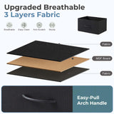 Night Stand Set of 2, Wide NightStands with 2 Drawers, Mid Century Small Nightstand with Adjustable Feets, Portable Bedside Table Set for Living Room, Entryway, Bed Room, Black (2PCS) WoodArtSupply