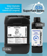 SuperFast 8K 3D Printer Resin Water Washable, 50um Print in 0.5 sec, Made in Korea by 3DMaterials (1000g, White) 3DMaterials