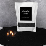MTLEE Candle Sand 3.3 lb DIY Candle Sand Candle Making Kit Included 20 Pcs Wicks and Refillable Beaded Wax Sand Candle Sand with Wicks Self Extinguish Candle for Home Wedding Party(Black) MTLEE