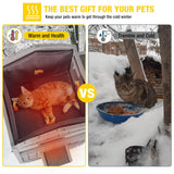 Aivituvin Outdoor Cat House with 100% Insulated Liner Weatherproof Feral Cat Shelter, Heated Cat House for Winter Aivituvin