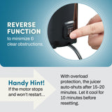 Elite Gourmet Masticating Juicer Machines, 12-inch Juicer, Masticating Cold Press Juicer Machines, Juicer for Vegetables and Fruits, Easy to Clean Juicer, Charcoal Grey Elite Gourmet