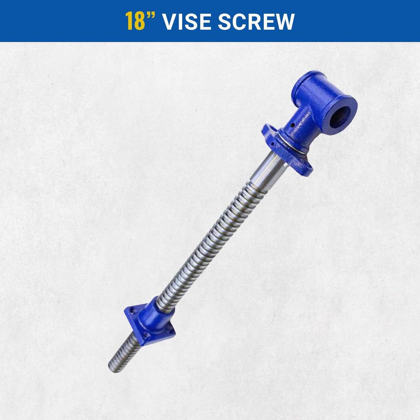 Yost Vises Y18SS Vise Screw | 18 Inch DIY Vise Tool | Solid Steel Main Screw with a Cast Iron Body Construction, Blue Metallic - WoodArtSupply