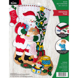 Bucilla Hugs, Felt Applique Christmas Stocking Kit, 18""" (89253E) Bucilla