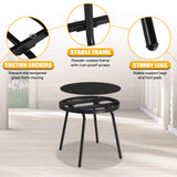 VINGLI 3 Piece Patio Furniture Set Metal Patio Chairs Set of 2 w/PP Backrest and Seat, Outdoor Bistro Set for 2 Porch Furnitutre, Yard, Balcony VINGLI