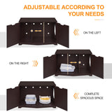 Yaheetech Cat Litter Box Enclosure, Cat Litter Box Furniture Hidden, Wooden Pet Crate Cat Washroom Storage Bench with Divider Home Litter Loo Indoor Cat House Espresso Yaheetech