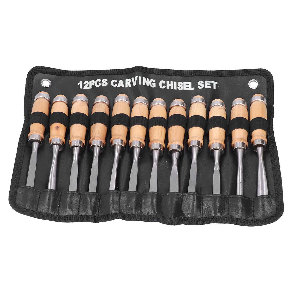 12Pcs 8inch Wood Turning Tools with HSS Blade Woodworking Lathe Chisel Set HRC58~62 High Hardness with Wood Handle for Modeling, Carving, Cutting,Woodworking Carving Gouge Accessories Tissting