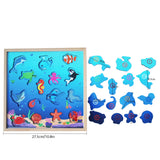 TOWO Wooden Fishing Game-Magnetic Fishing Puzzles with Numbers Jigsaw Puzzle- Sea Creatures Kids Fishing Game Educational Toys for 3 Years Old Math Toy Montessori Materials Toys of Wood Oxford