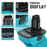 Battery Adapter for Makita DCA1820 18V Compatible with Makita Lithium Battery Convert for DeWalt CA1820 18V DC9180 DC9096 Tool Use Ecarke