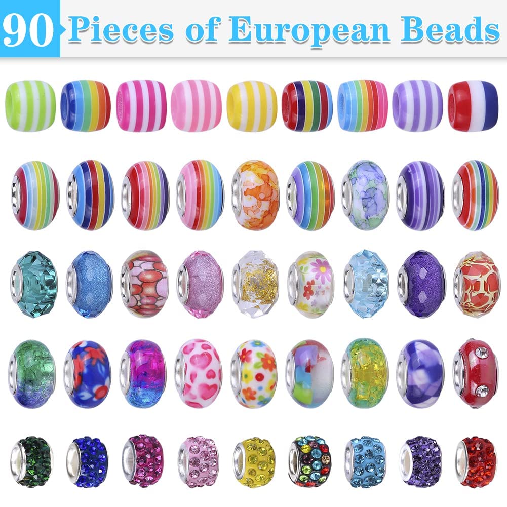 AIPRIDY 150 Pieces Charm Bracelet Making Kit,Unicorn Mermaid Crafts Gifts Set Can Inspires Imagination and Creativity,Jewelry Making Kit Perfect Gifts for Girls 5-12 Years Old (150 Pieces) AIPRIDY