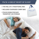 King Koil Luxury Air Mattress Full Size with Built-in Pump for Home, Camping & Guests, 16" Inflatable Airbed Double High Adjustable Blow Up Mattress, Durable - Portable and Waterproof King Koil