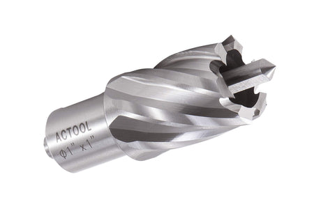 ACTOOL 1" Diameter × 1" Depth of Cut HSS ANNULAR Cutter with 3/4'' Weldon Shank ACTOOL