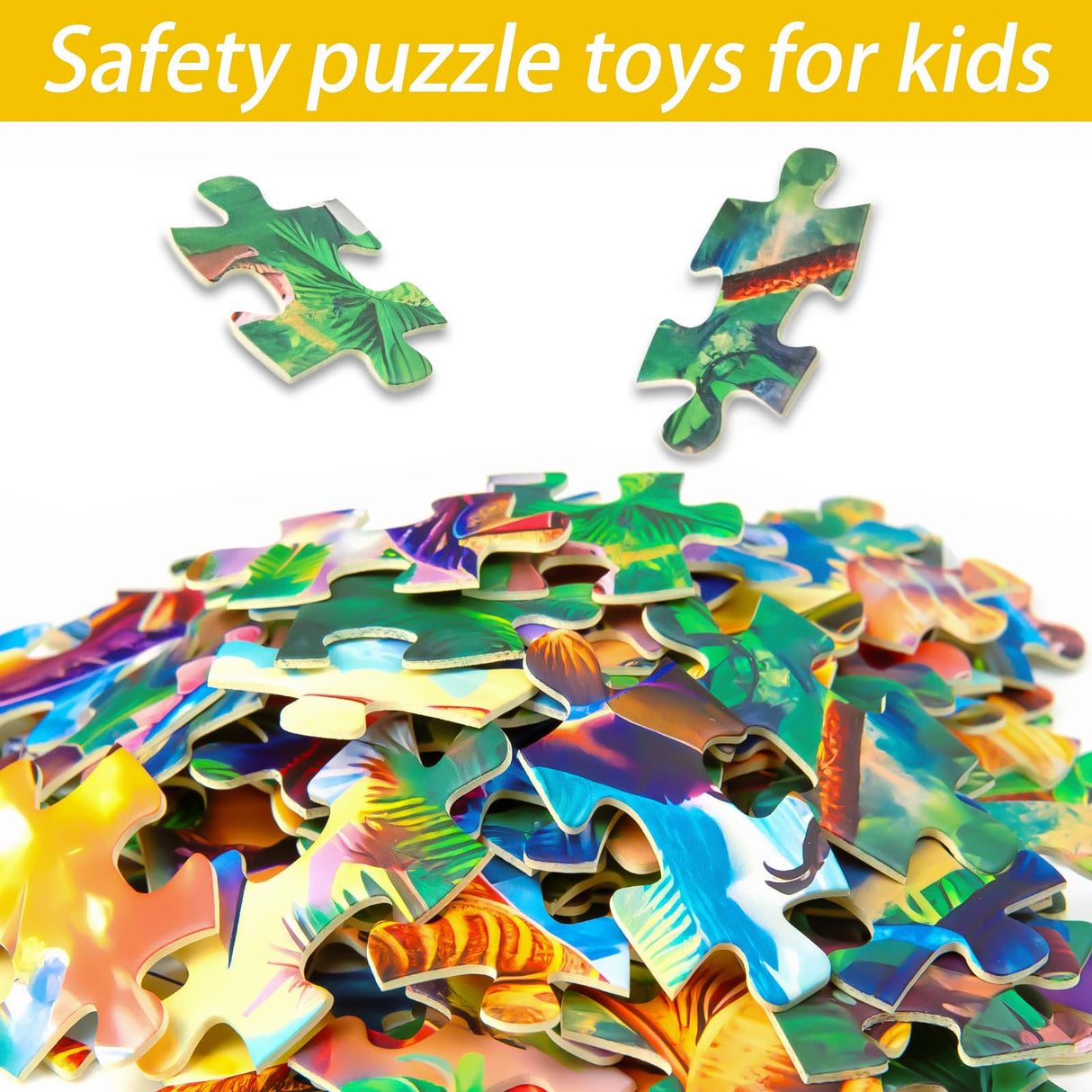 Large Piece Dinosaur Jigsaw Puzzle for Kid Boys Ages 4-10 Year Old 100 Pieces Jigsaw Puzzles for Kids Ages 4-6 Educational Toys for Children Boys Girls Ages 4-6 6-8 8-10 TOCHILD