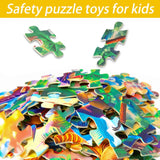 Large Piece Dinosaur Jigsaw Puzzle for Kid Boys Ages 4-10 Year Old 100 Pieces Jigsaw Puzzles for Kids Ages 4-6 Educational Toys for Children Boys Girls Ages 4-6 6-8 8-10 TOCHILD
