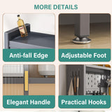 Nobilsteel 73‘’ Tall Kitchen Pantry Storage Cabinet, Metal Pantry Cabinet with Microwave Shelf and Door, Anti-Tip Design Hutch for Kitchen, Dining Room, Living Room Nobilsteel