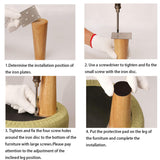 Bikani Round Solid Wood Furniture Legs Sofa Replacement Legs Perfect for Mid-Century Modern/Great IKEA hack for Sofa, Couch, Bed, Coffee Table (6 Inches,Set of 4, Walnut Color) Bikani