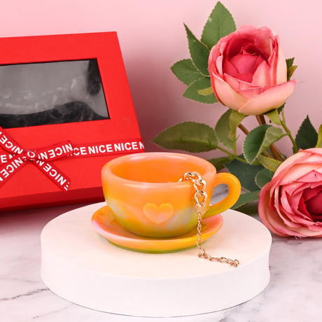 Actvty Coffee Cup Resin Mold, Candle Vessel Silicone Molds, Candle Cup with Tray Epoxy Mold for Epoxy Casting DIY Resin Craft Plaster Art Jewelry Gifts Home Decor Actvty
