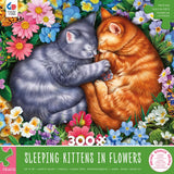 Ceaco - Sleeping Kittens in Flowers - 300 Oversized Piece Jigsaw Puzzle, 24 x 18 Ceaco