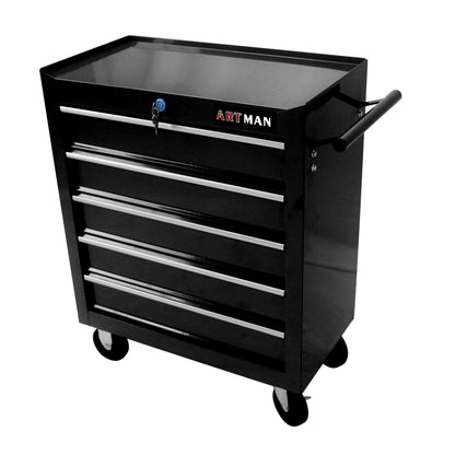 nifoti 5 Large Drawers Tool Cart on Wheels,Rolling Tool Chest Tool Storage,Drawers Rolling Tool Trolley Organizer Tool Case for Garage, Warehouse, Workshop, Repair Shop (5 Large Drawers-29.3" - WoodArtSupply