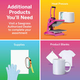 Sawgrass SG500 Sublimation Printer Bundle | Includes Professional Dye-Sublimation Printer with 31mL SubliJet UHD Inks & TruePix Sublimation Paper | Wi-Fi Connectivity | Create Custom Designs Sawgrass