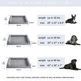 BFPETHOME Dog Beds for Large Dogs, Orthopedic Dog Bed for Medium Large Dogs, Egg- Foam Dog Crate Bed (L(36 * 27 * 6.5) Inch, Grey) BFPETHOME