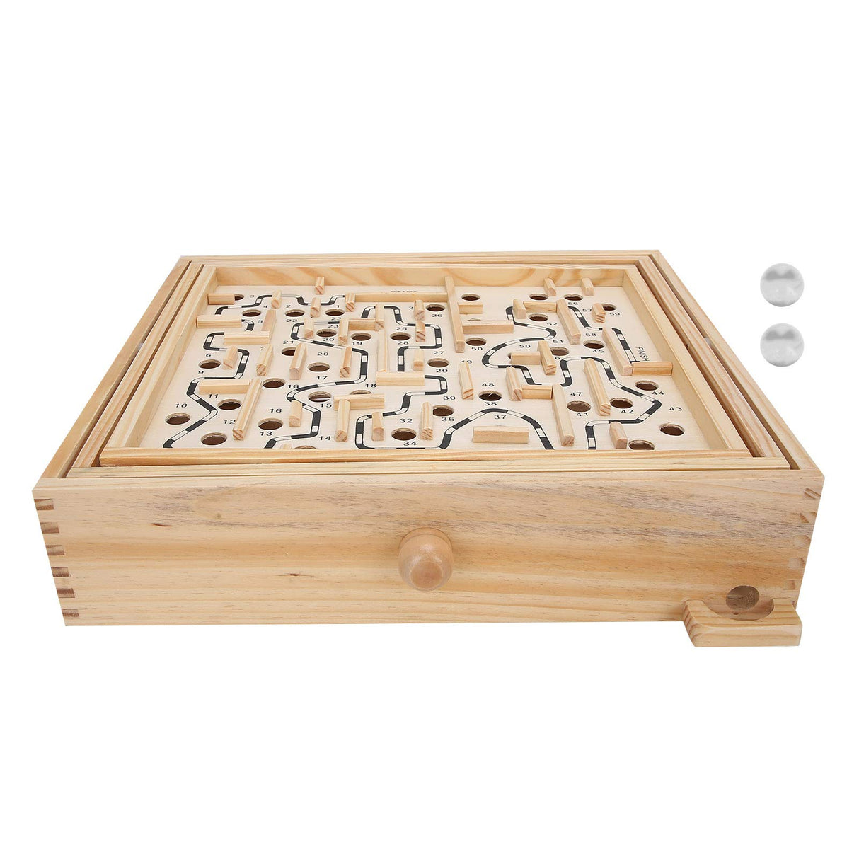 Yosoo Wooden Maze Ball Large, Wooden Labyrinth Maze Game Educational Games Puzzle Toy Table Tilting Balance Board with for Dementia Adults Children Large Marbles Company Junior Yosoo