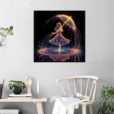 croshom Diamond Art Kits for Adults, Fairy Diamond Art Painting Kits for Adults Beginners, 5D DIY Raindrops Full Drills Gem Craft for Adult Gifts, Home Wall Decor 13.8" x 13.8" croshom