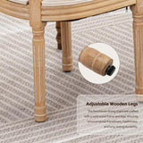 SoarTalent Rattan Back Upholstered Dining Chairs Set of 4 French Country Oval Kitchen Side Chairs with Wood Legs for Dining Room, Kitchen, Restaurant(Beige-Rattan) SoarTalent