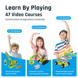 Coding Robot Kit for Kids Ages 6+, 200+ in 1 APP Control Dinosaur Robot Toy, Educational Scratch Program Robotic Kit with 47 Video Courses,Birthday Children's Day Gift for Boys Girls(600 Blocks) makerzoid