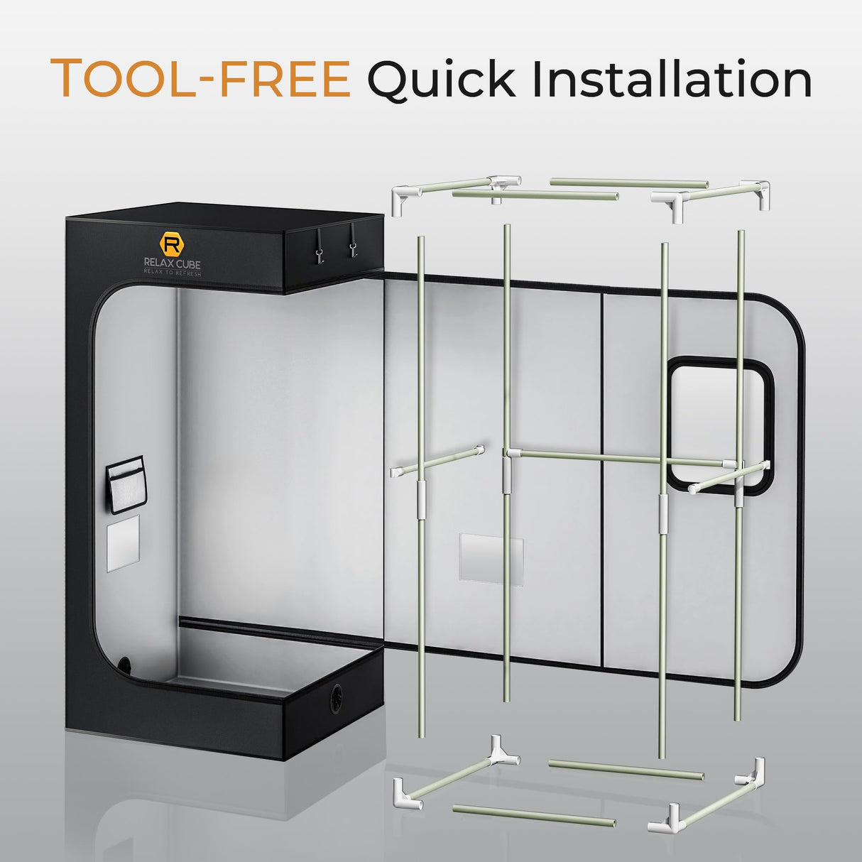 RelaxCube Portable Steam Sauna 1200W 3L, Sauna Tent with Ergonomic High Back Sauna Chair, Full Body Personal Sauna Box for Home Spa Indoor, 75”x35”x35” XL Size Black RelaxCube